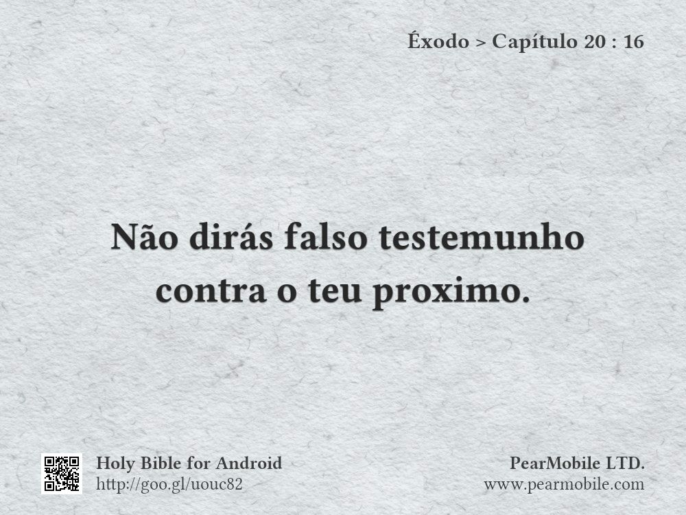 Éxodo, Capítulo 20:16